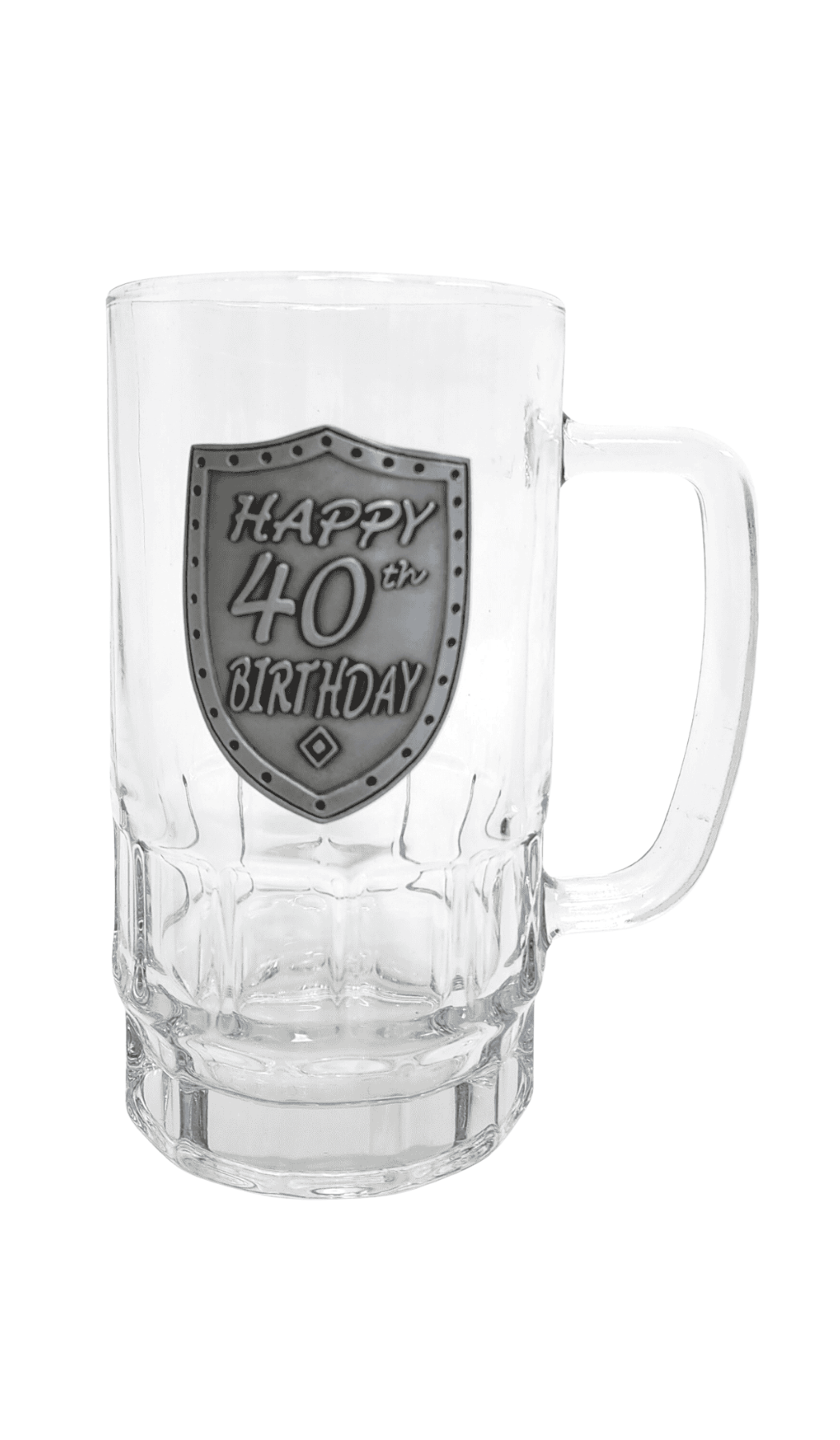 Beer Stein Glass Mug Happy 40th Birthday Badge
