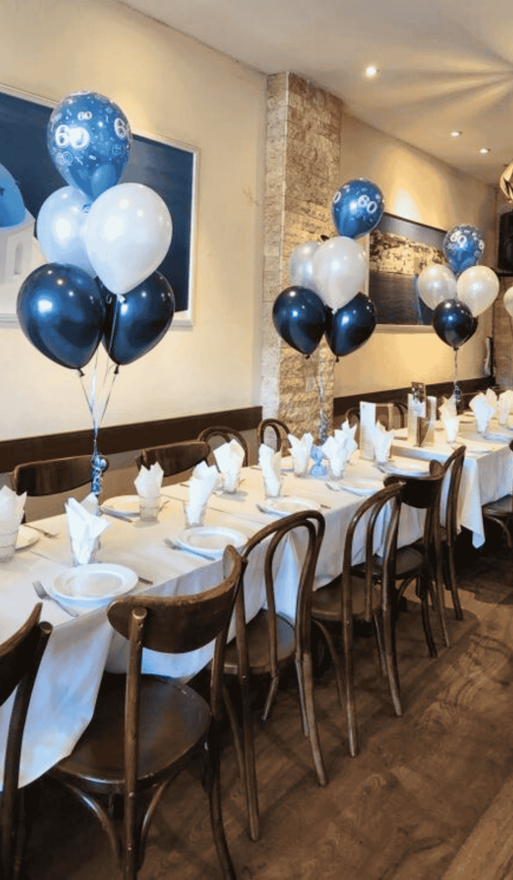 Helium Balloon Bouquet Table Arrangement