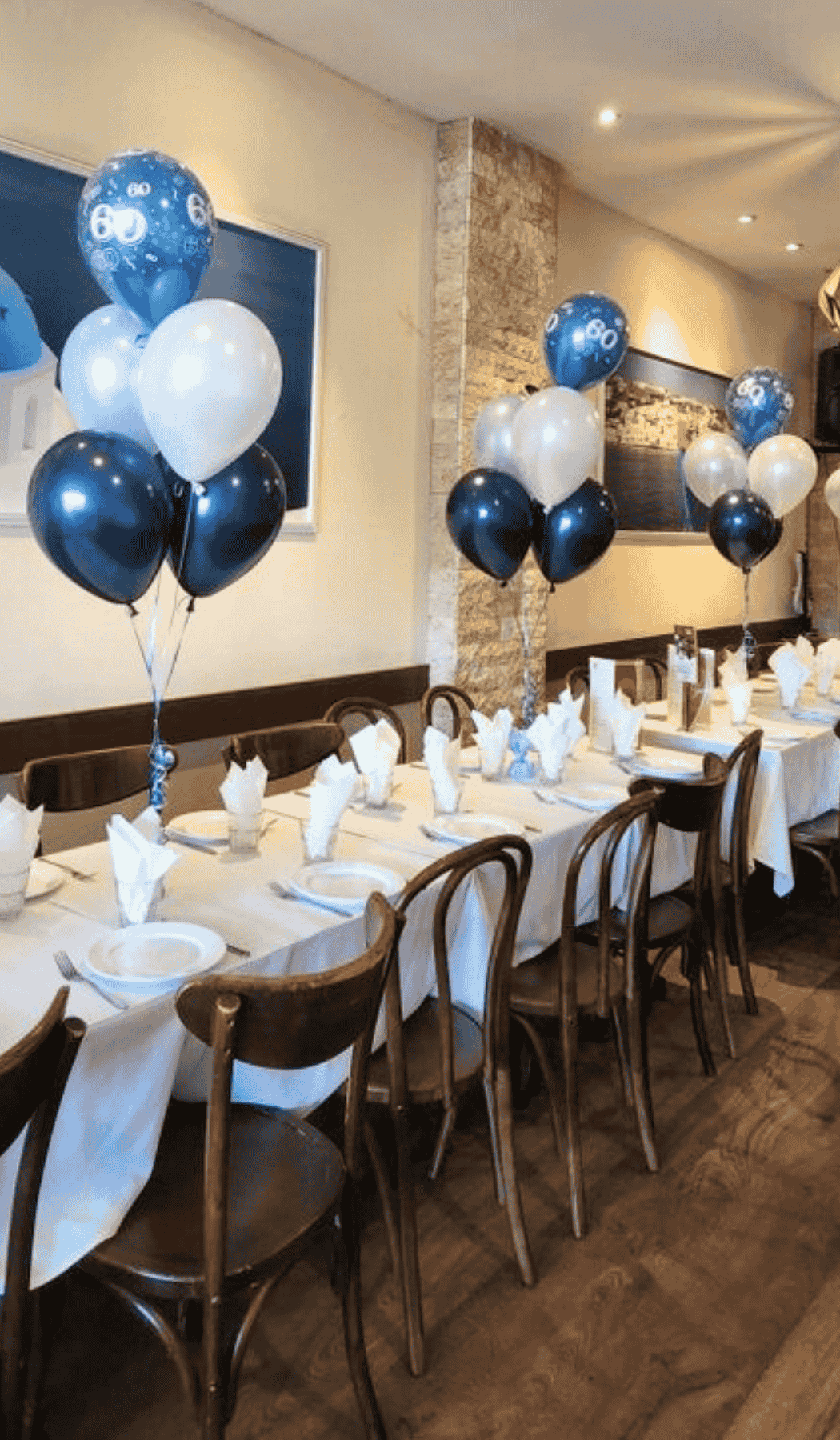 Helium Balloon Bouquet Table Arrangement