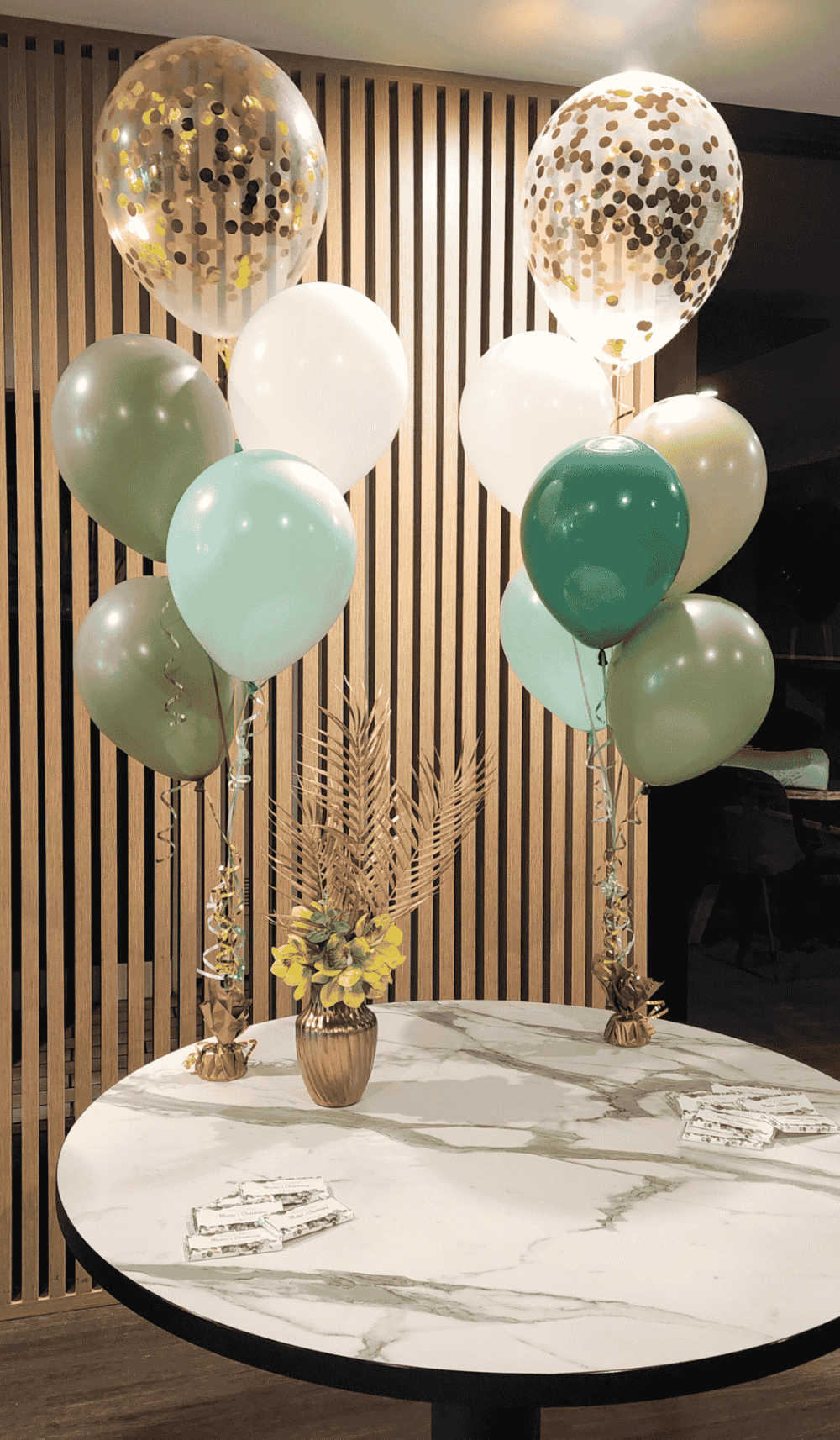 Helium Balloon Bouquet Confetti Filled 40cm Table Centrepiece