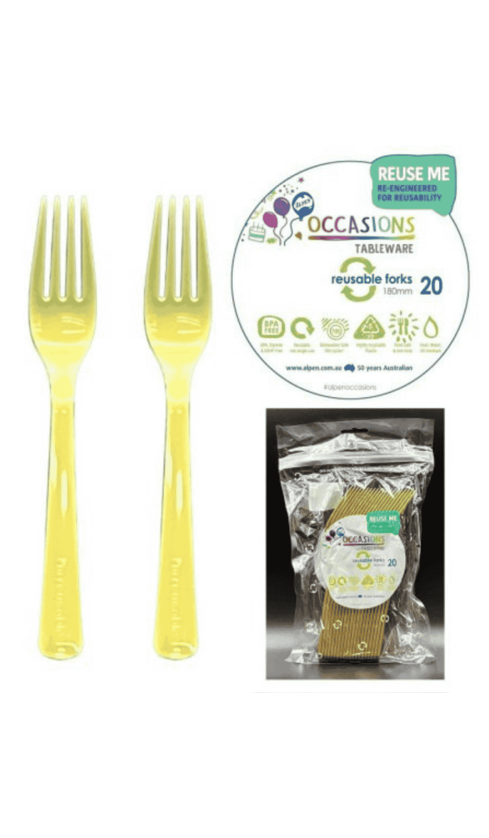 Cutlery Plastic Party Catering Forks Gold