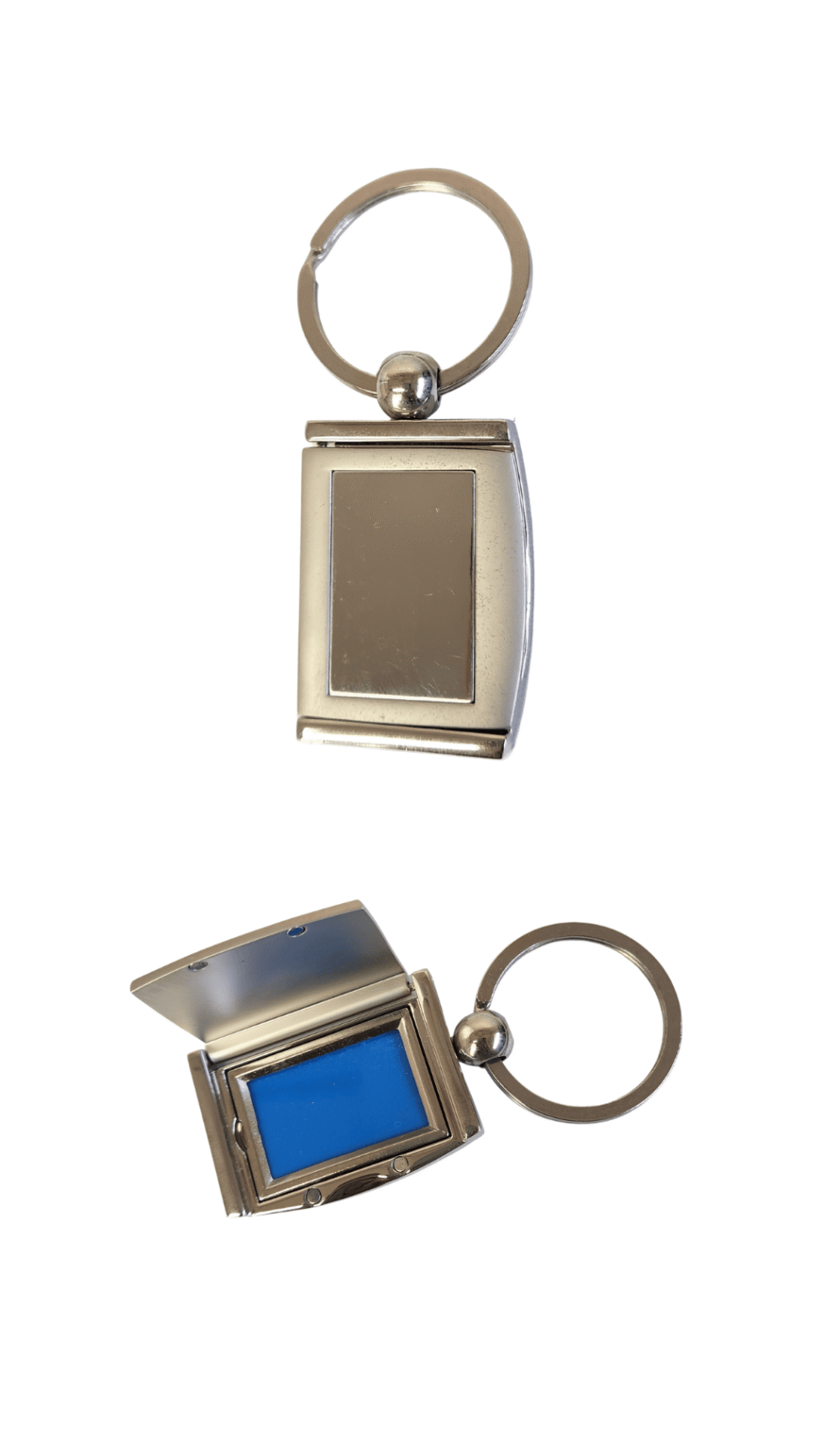 Keyring Rectangle Silver Photo engravable