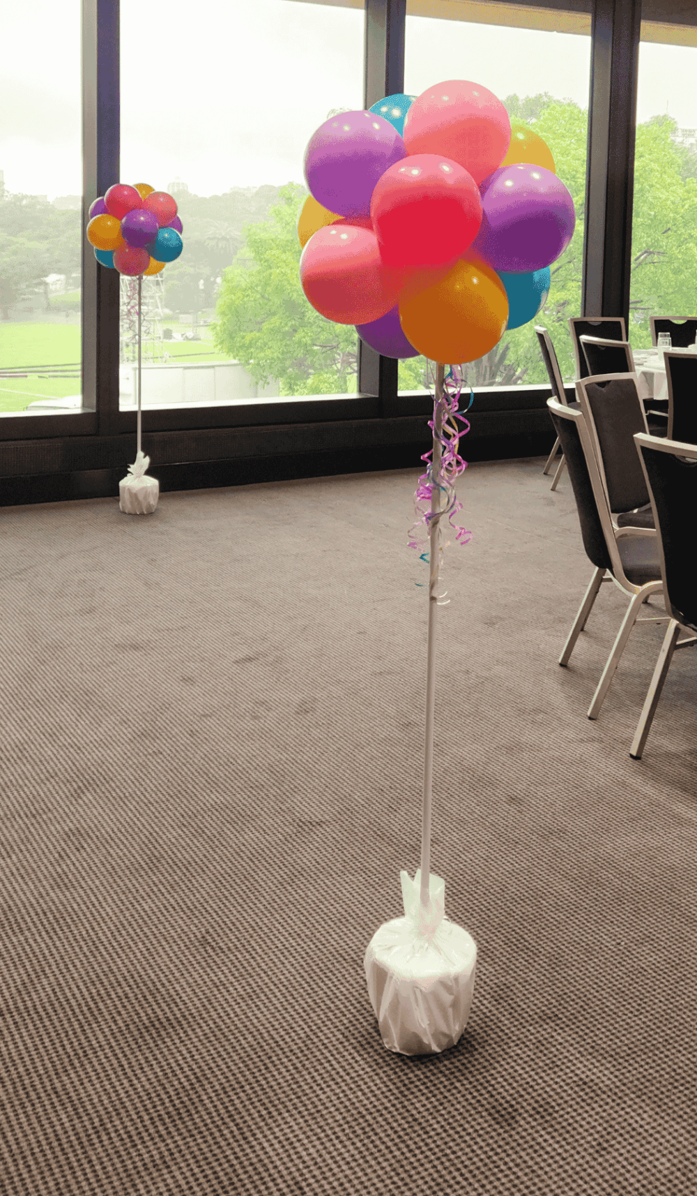 Large Air Filled Floor Standing Topiary Tree Balloon Arrangement