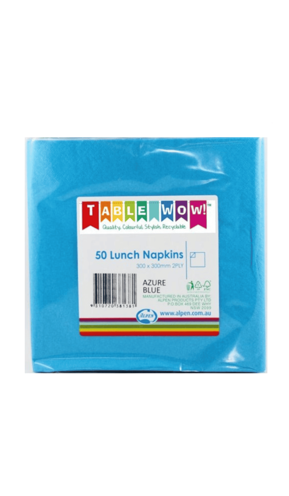 Lunch Napkins Azure Blue