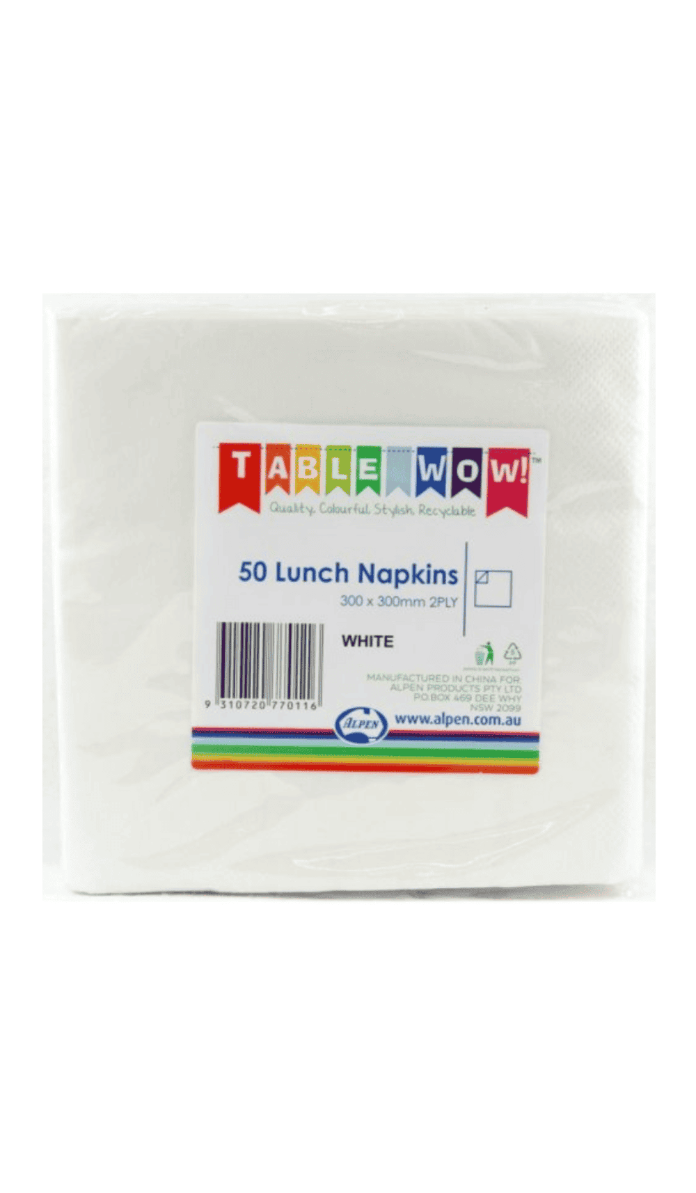 Lunch Napkins White