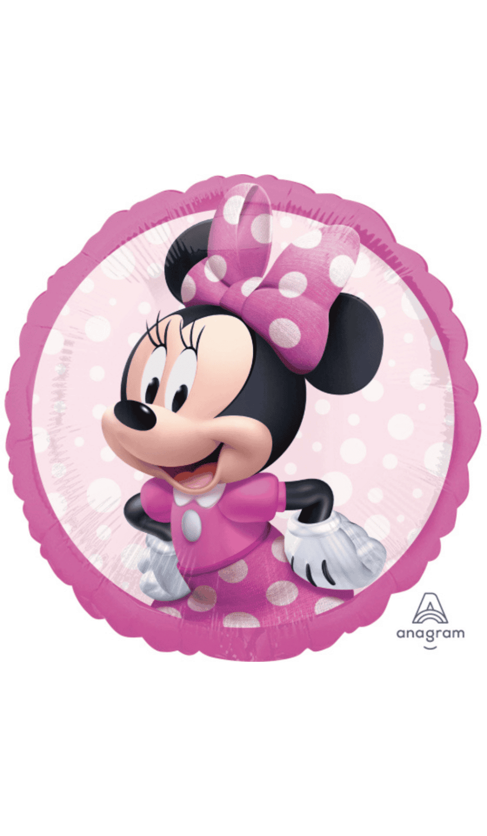Minnie Mouse foil balloon round pink