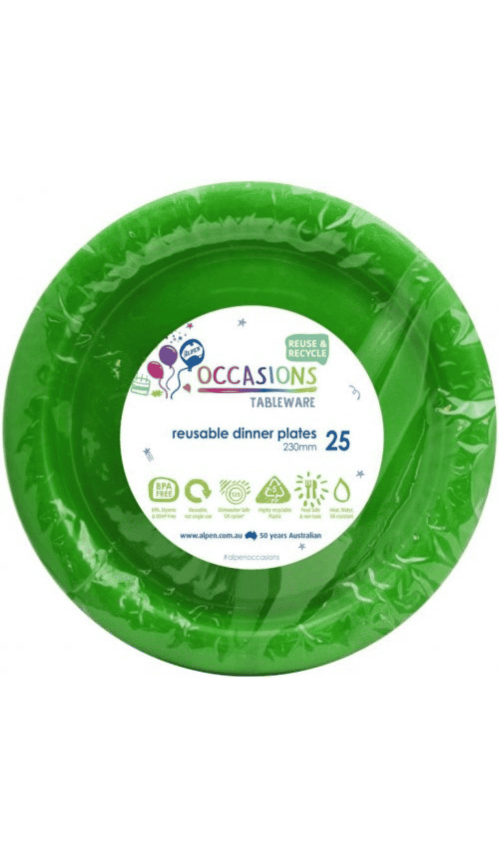 Plates Dinner Lime Green