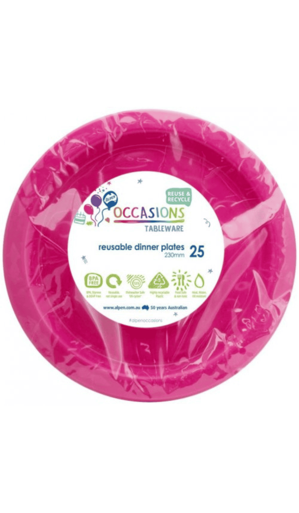 Plates Dinner Magenta Hot Pink