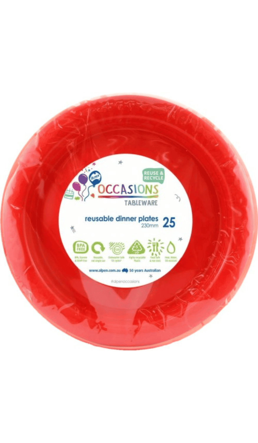 Plates Dinner Red