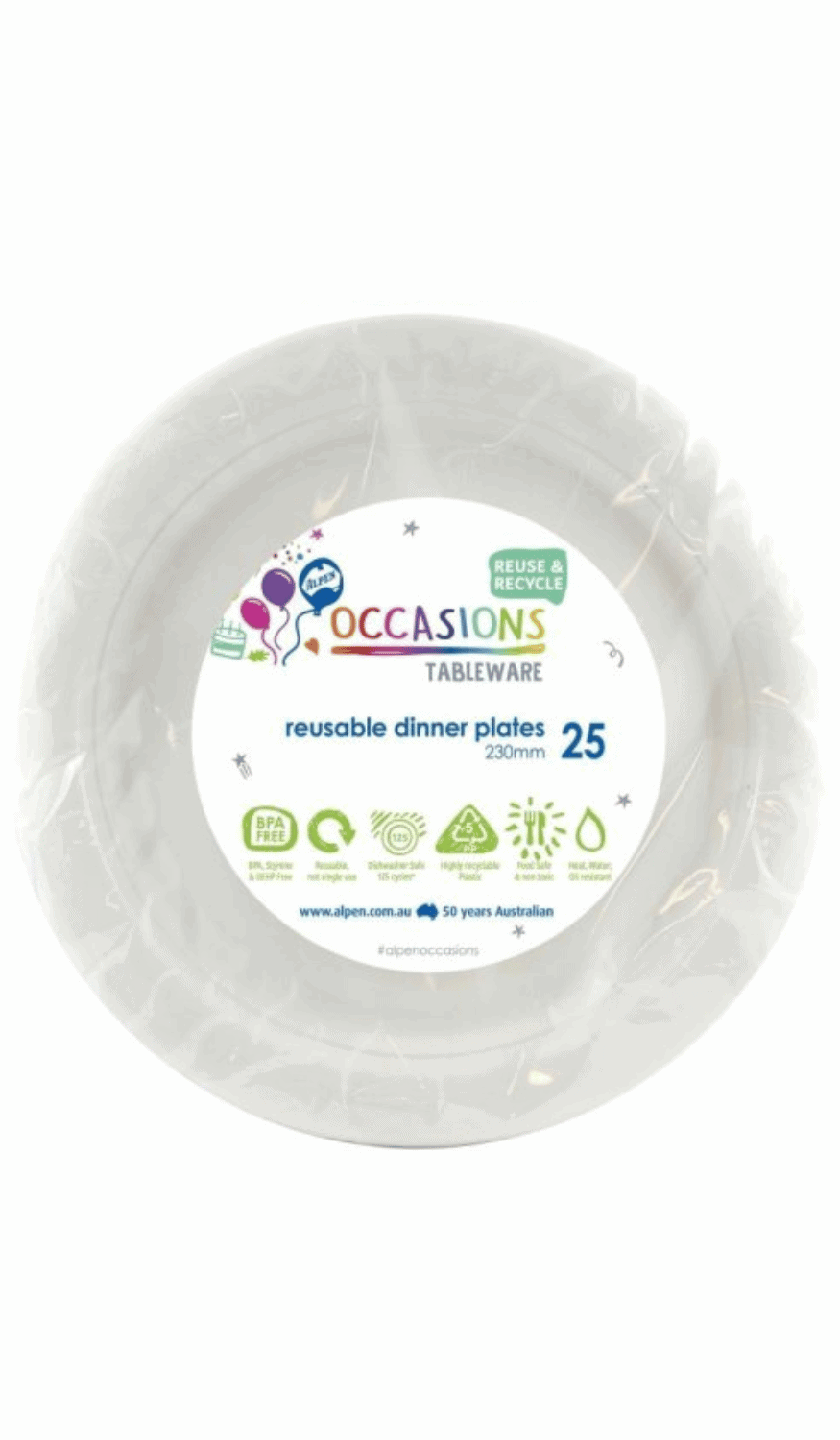 Plates Dinner Plastic White