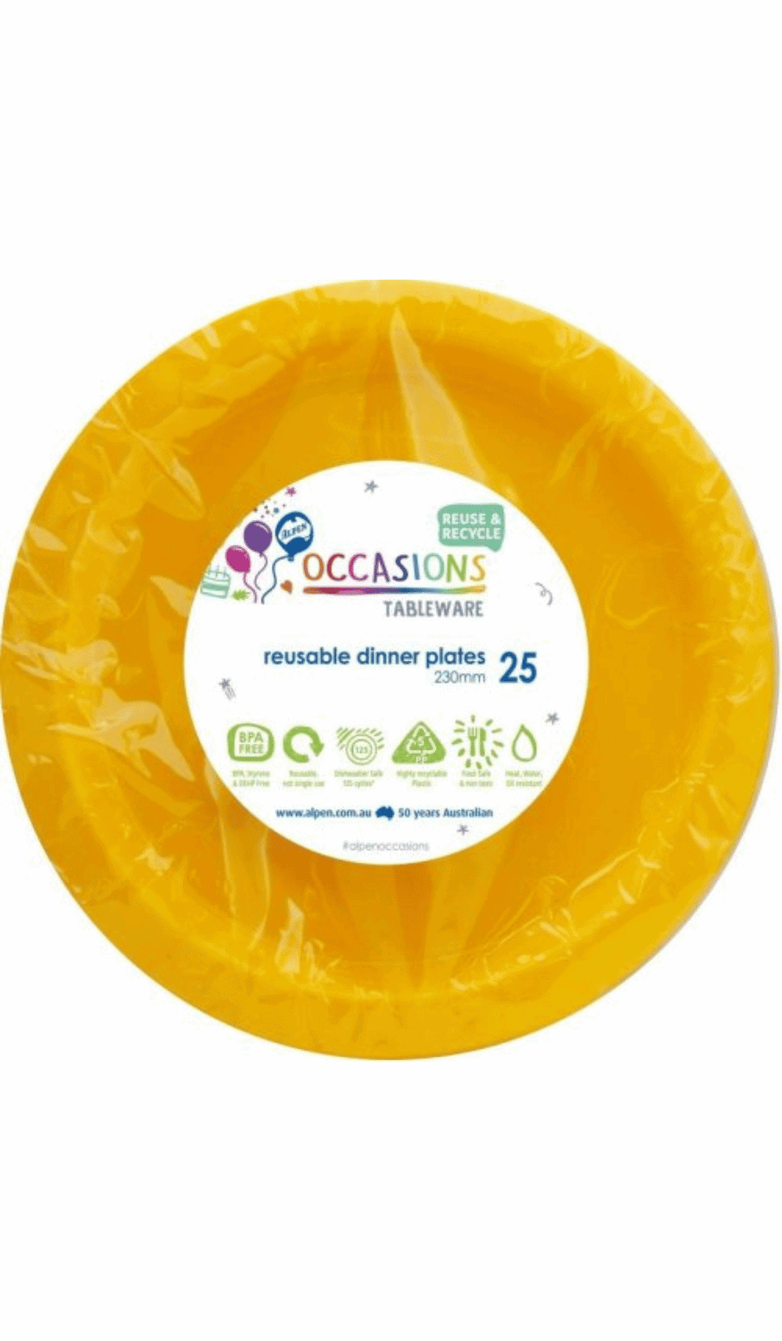 Plates Dinner Yellow