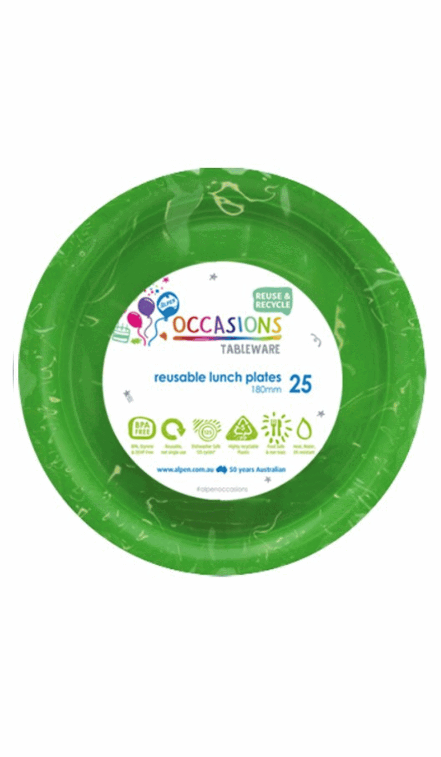 Plates Lunch Lime Plastic