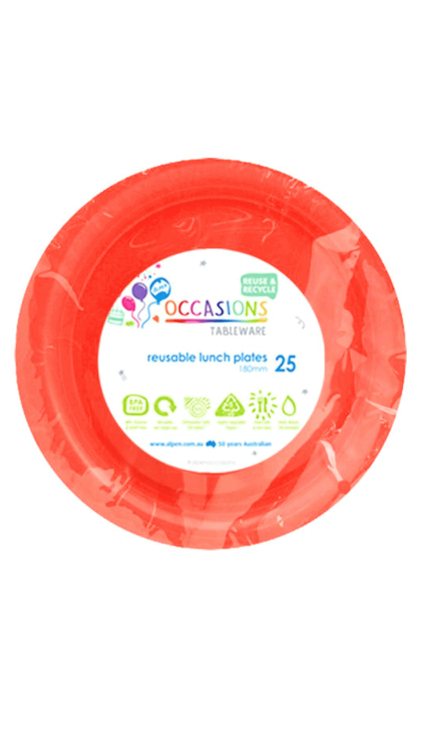 Plates Lunch Orange Plastic