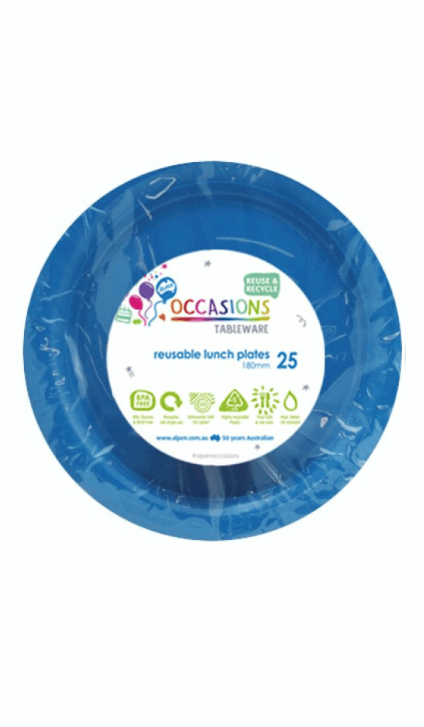 Royal Blue Plastic Lunch Plates