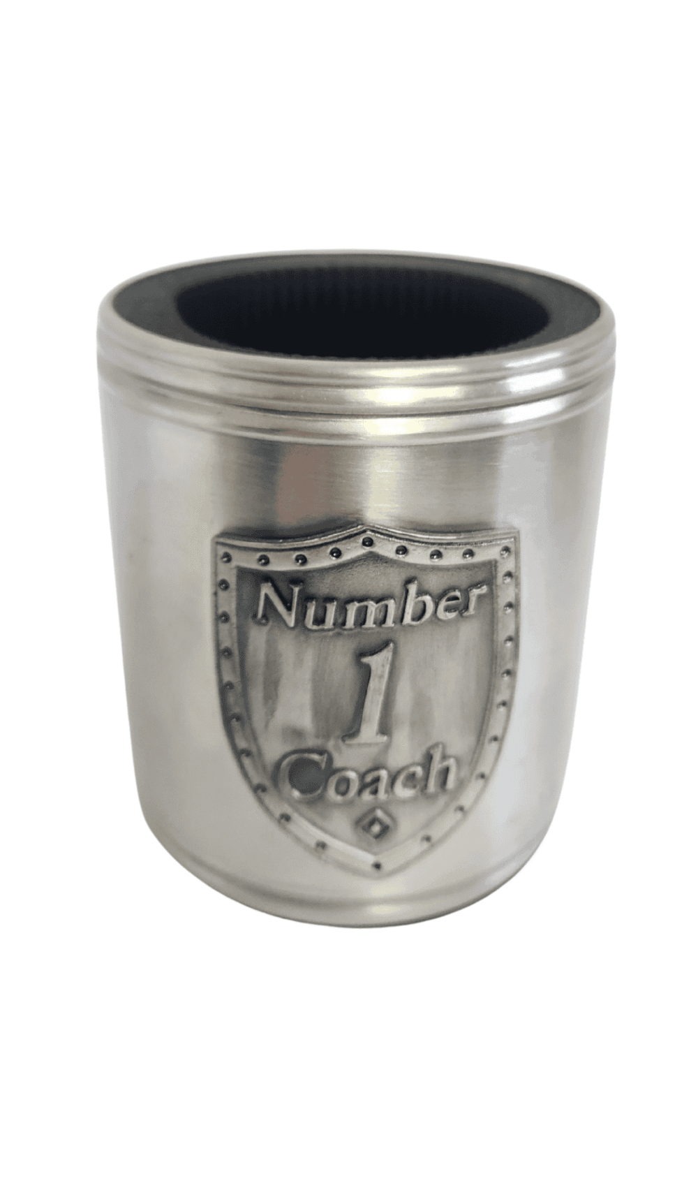 Stubby Holder Can Cooler Silver Number One Coach