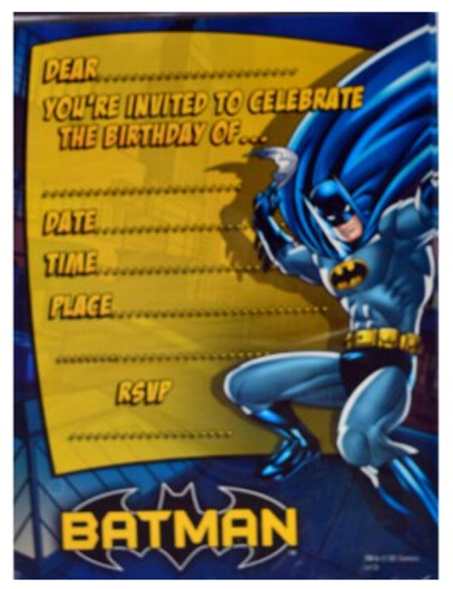 Invitations Batman