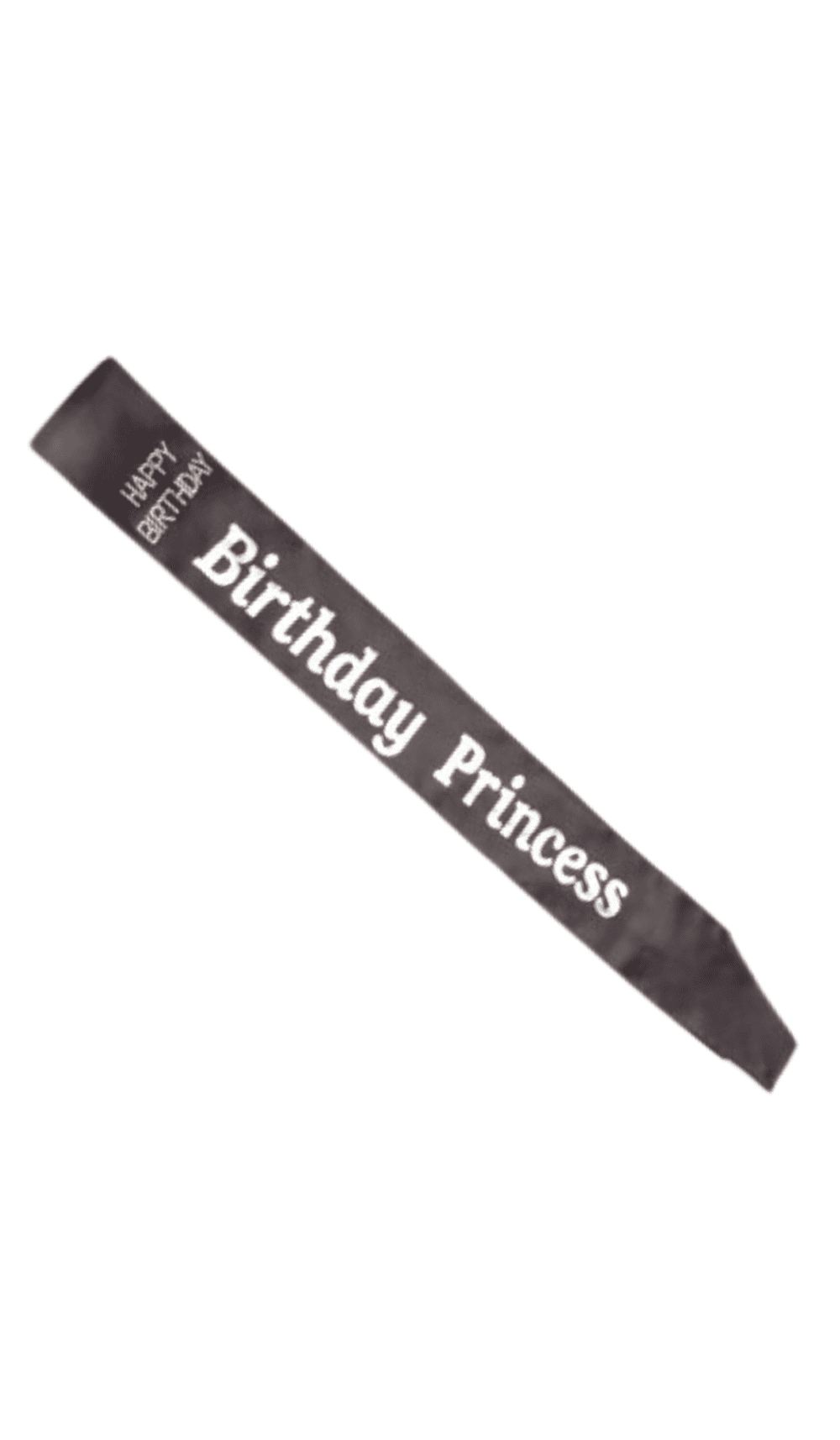 Birthday Princess Black Silver Sash