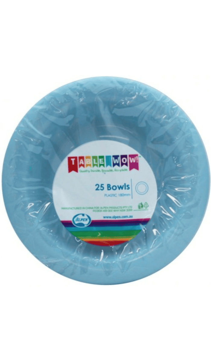 Bowls Plastic Light Sky Blue