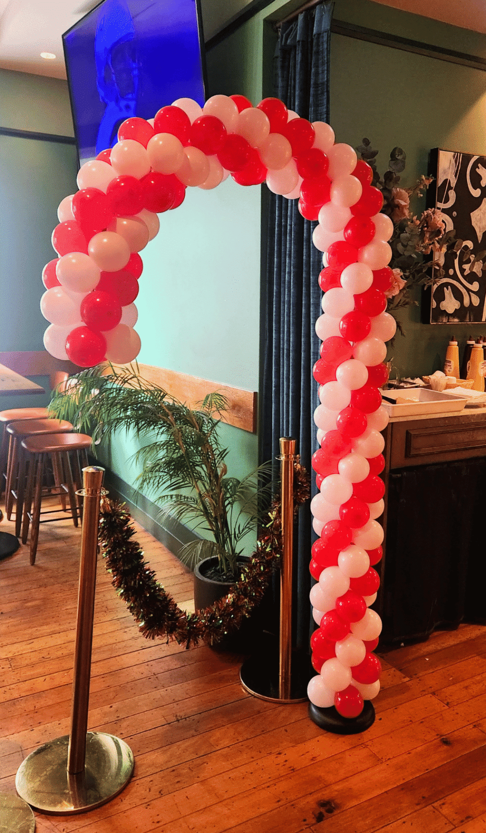 Candy Cane Balloon Sculpture Christmas
