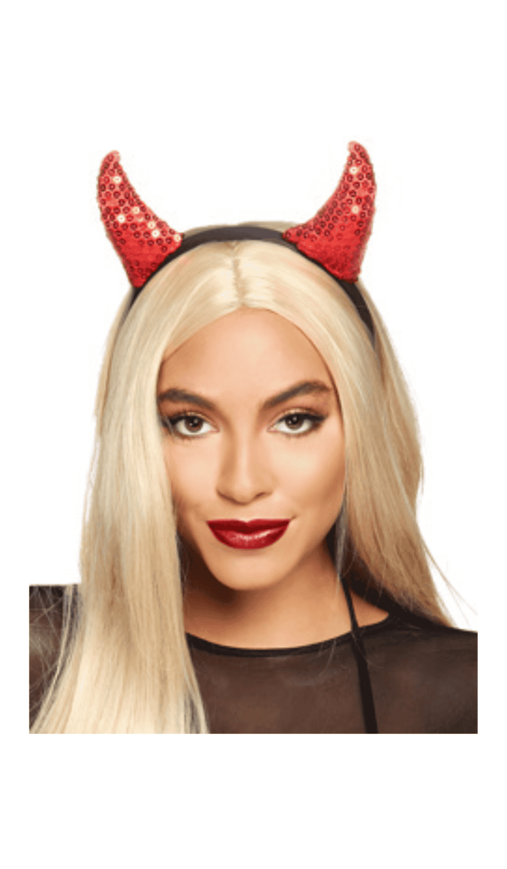 Devil Headband Red Sequin