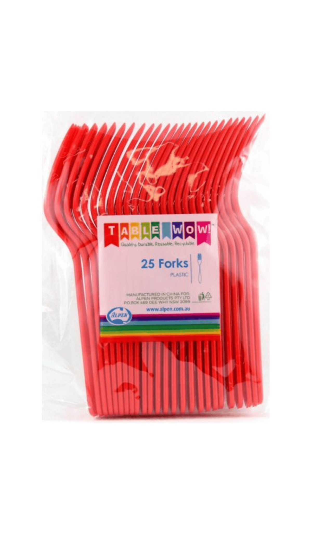 Cutlery Forks Red