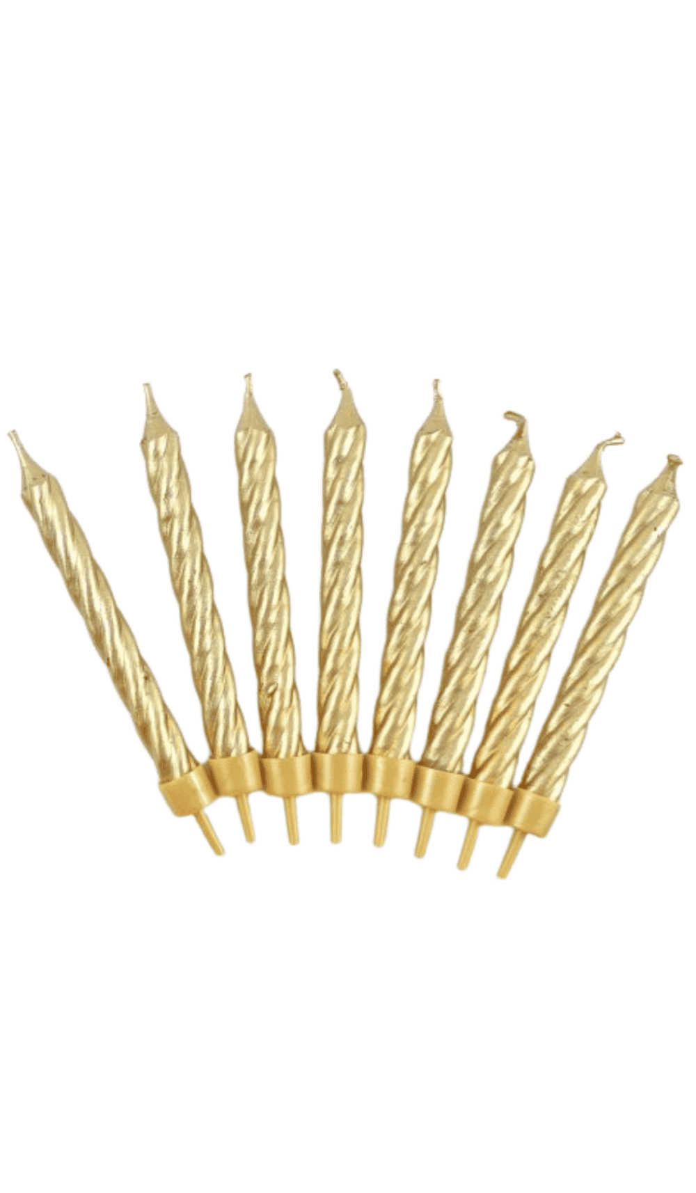 Gold Spiral Cake Candles