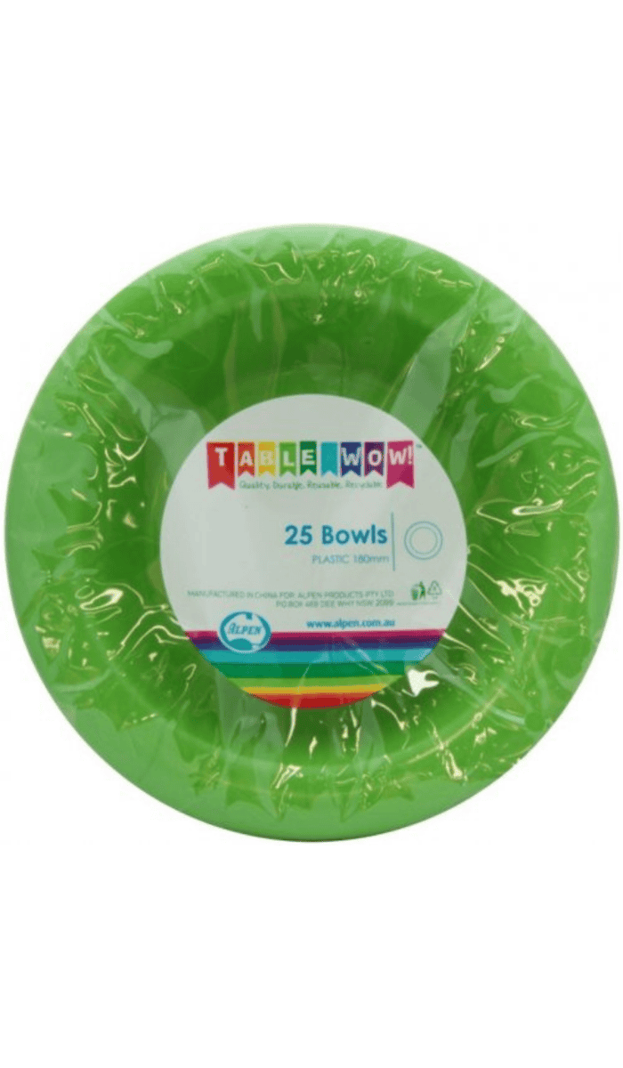 Plastic Bowls Lime Green
