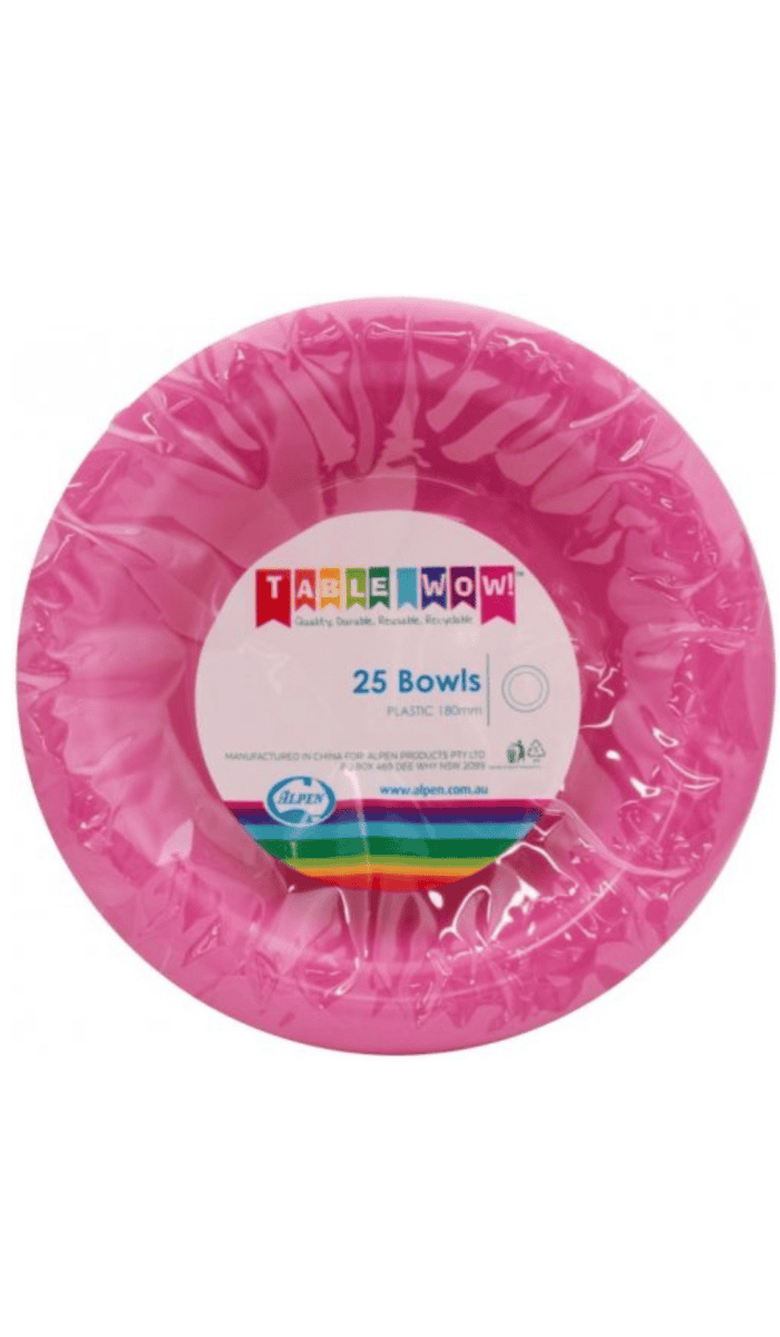 Bowls Plastic Hot Pink Magenta Fuchsia