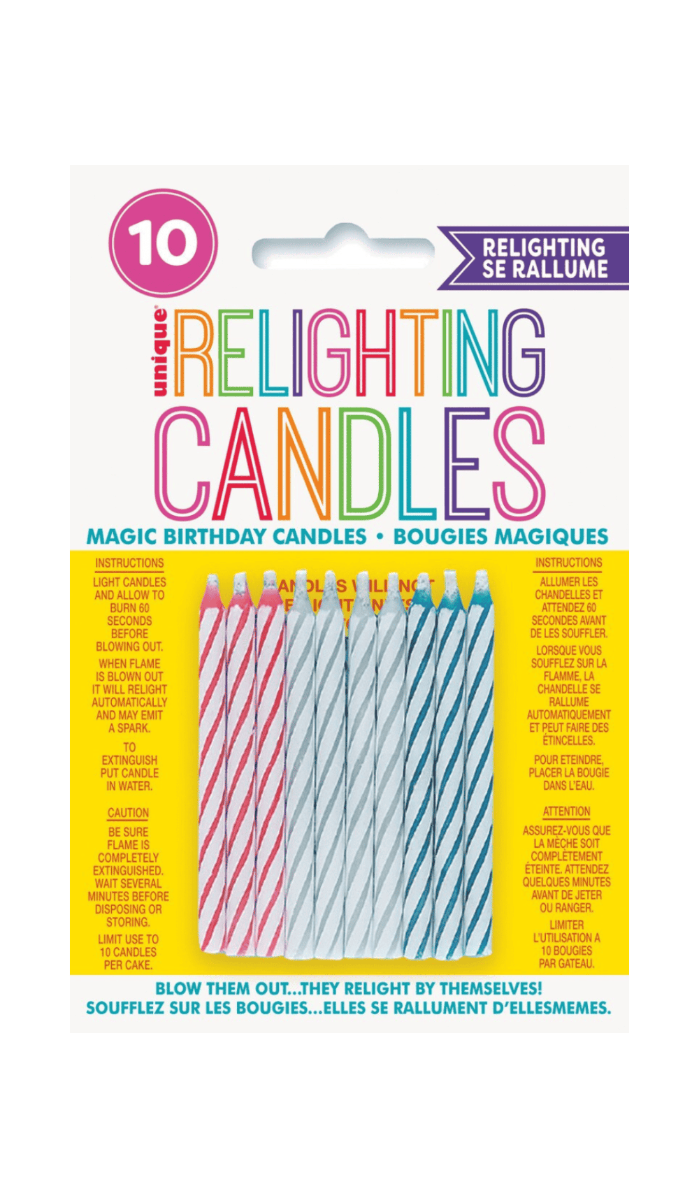 spiral magic relighting cake candles