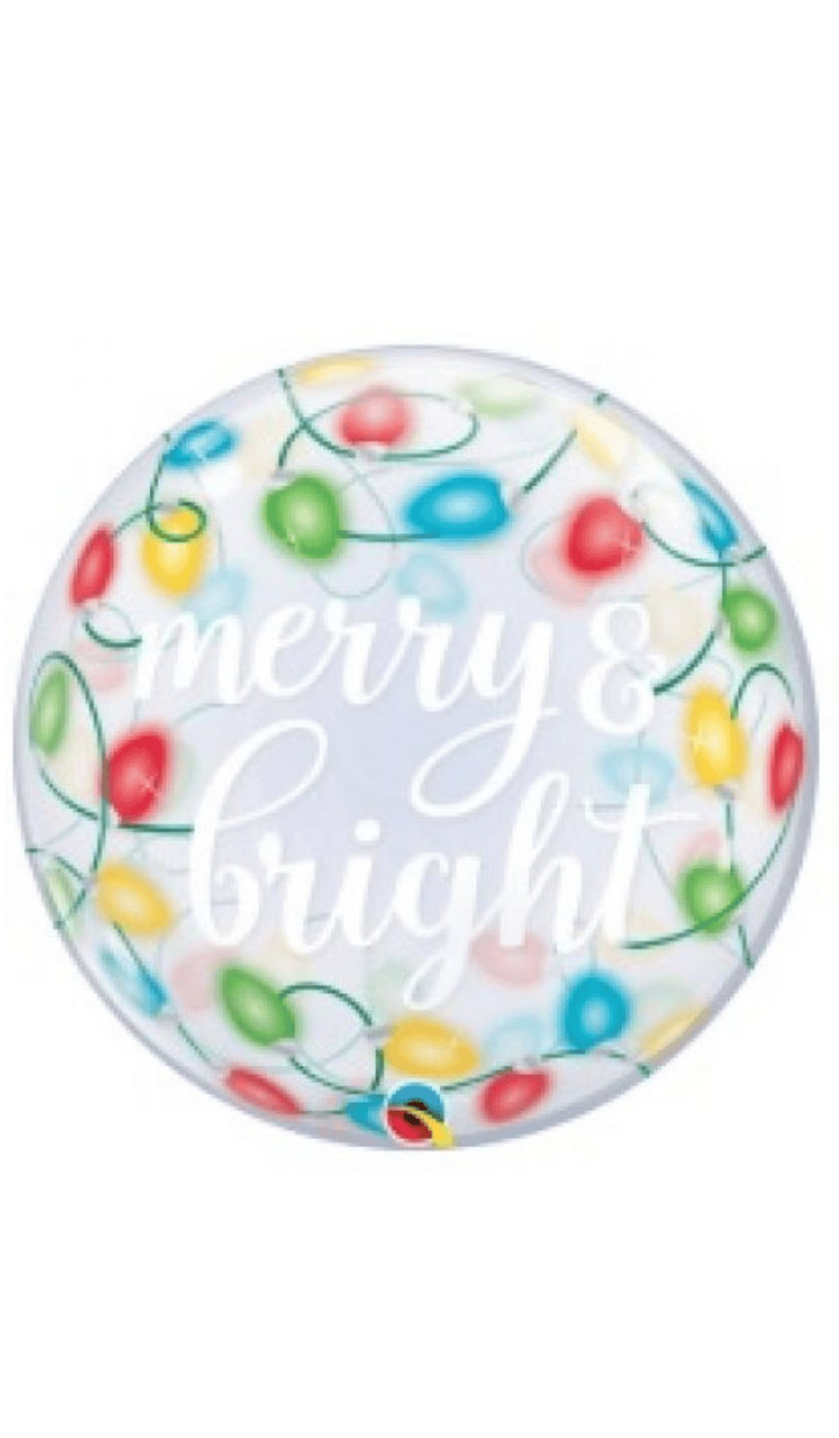 Merry Bright Christmas light bubble balloon
