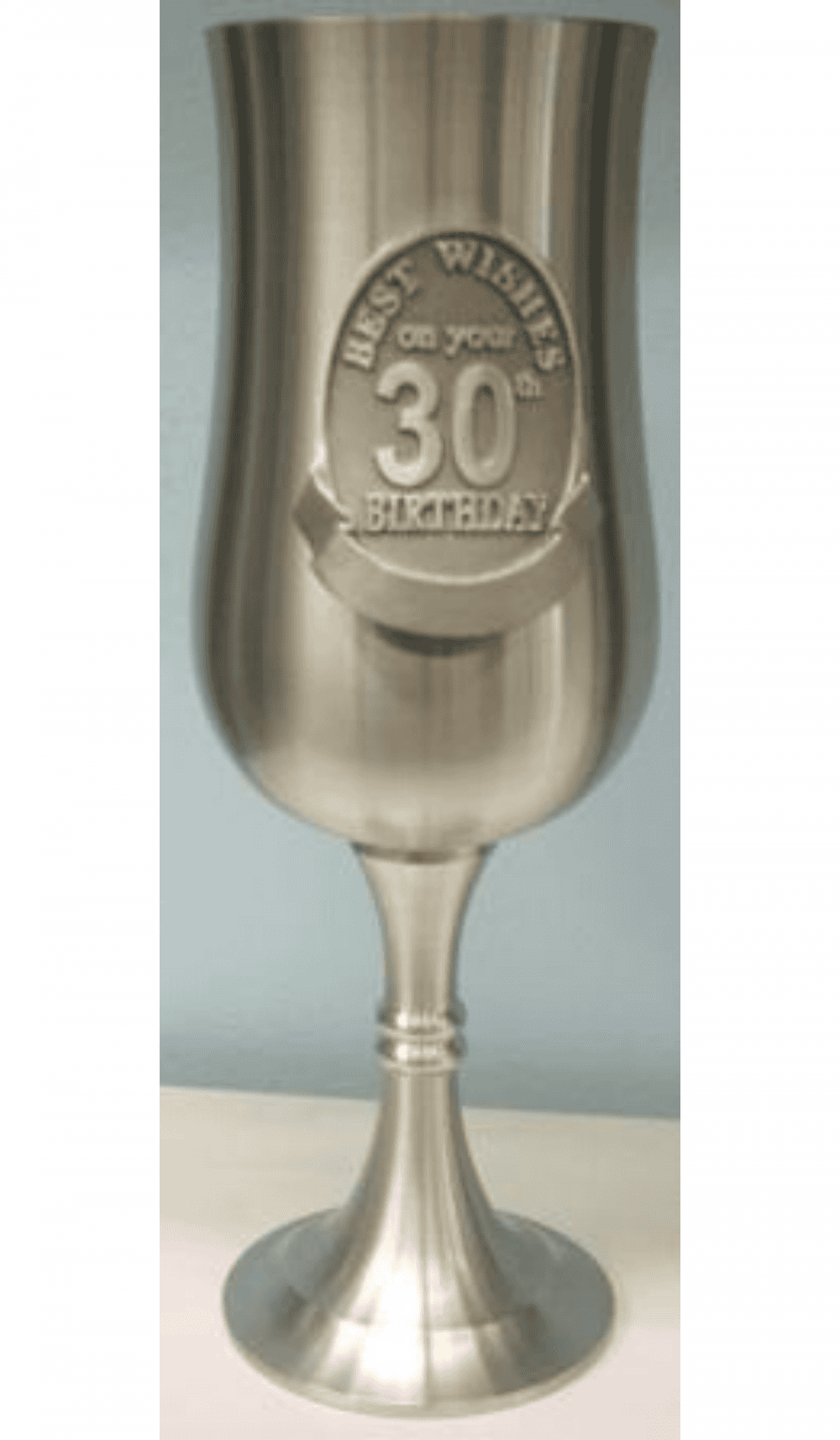 Champagne Pewter Flute 30th
