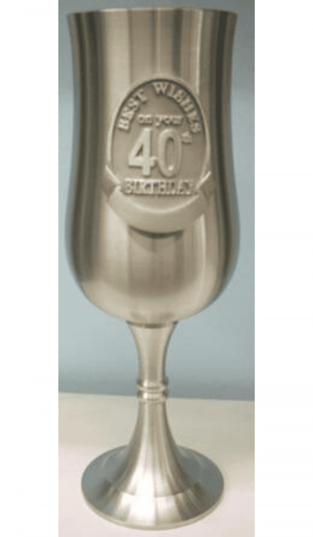 Champagne Pewter Flute 40th