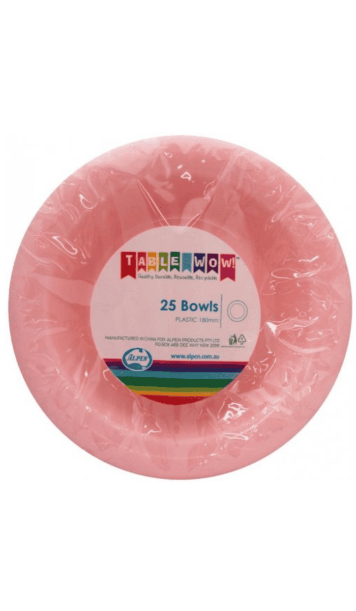 Bowls Plastic Light Pale Pink
