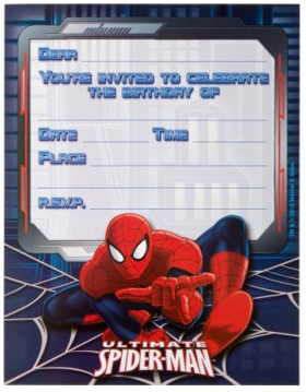 Invitations Spiderman Card