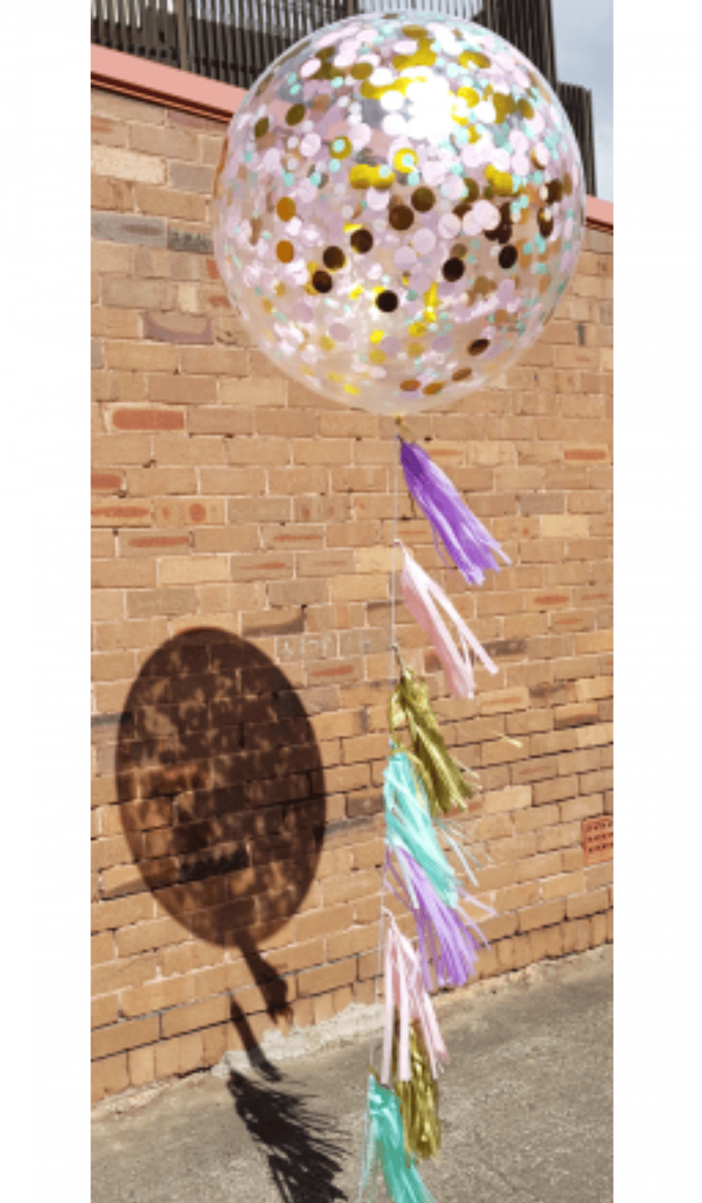 90cm Confetti Jumbo Balloon Tassels