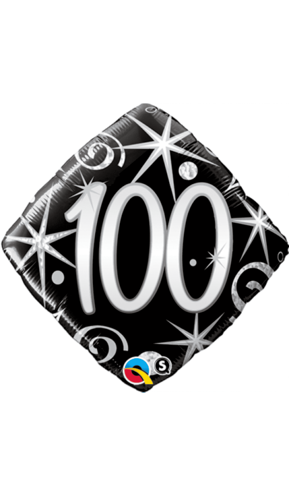 100th Black Diamond Foil Balloon