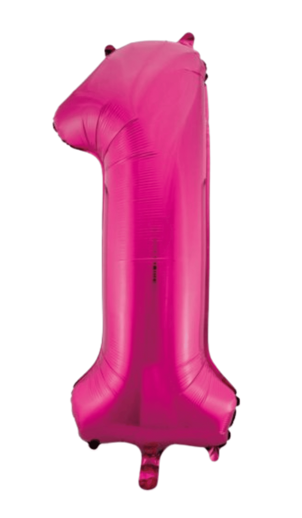 Large Foil Number One Shape Balloon Magenta Hot Pink