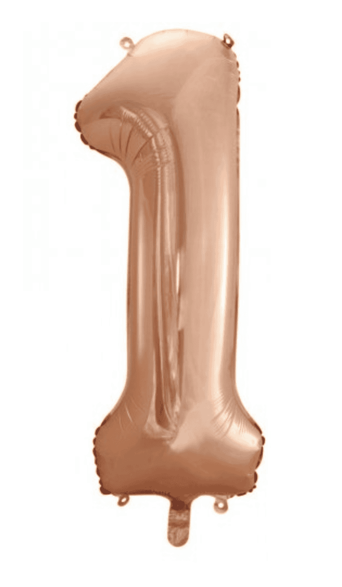 Rose Gold Number One Foil Balloon