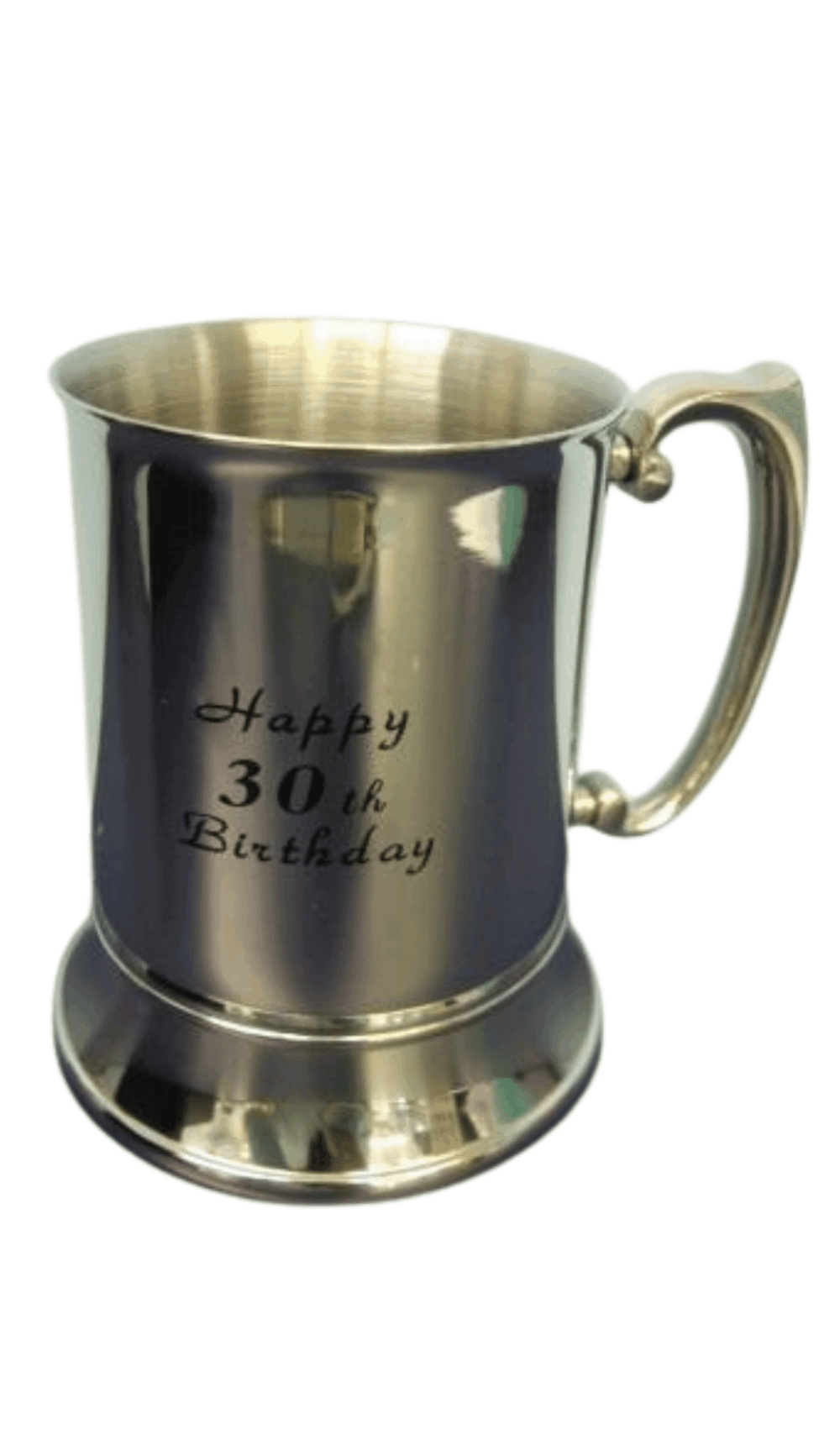 Stainless Steel Beer Stein Happy 30th Birthday