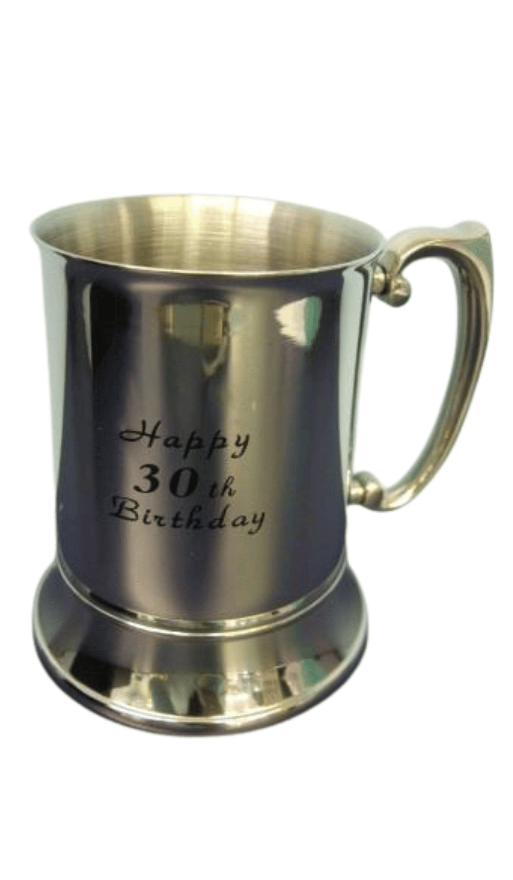 Stainless Steel Beer Stein Happy 30th Birthday
