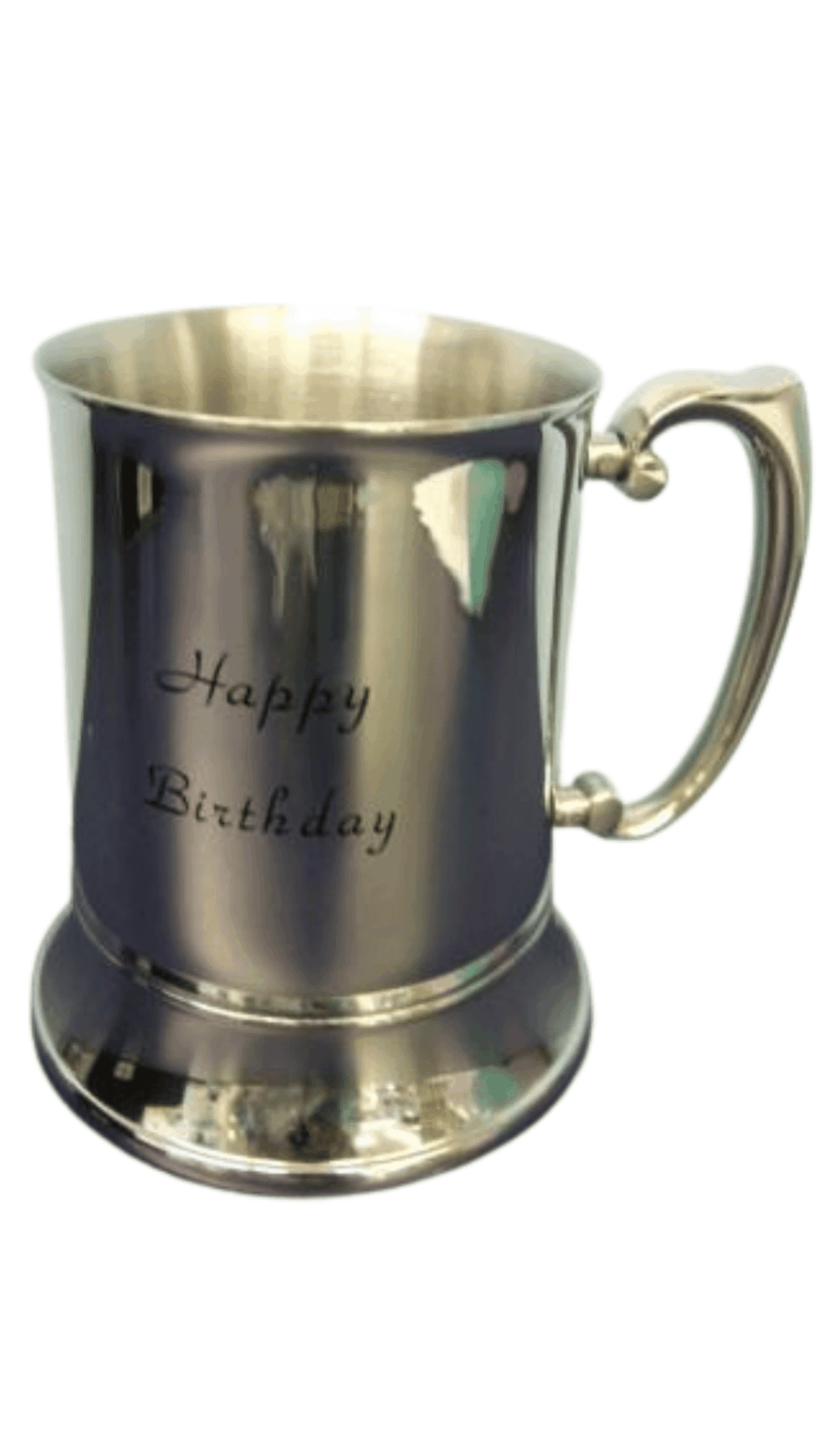 Stainless Steel Beer Stein Happy Birthday