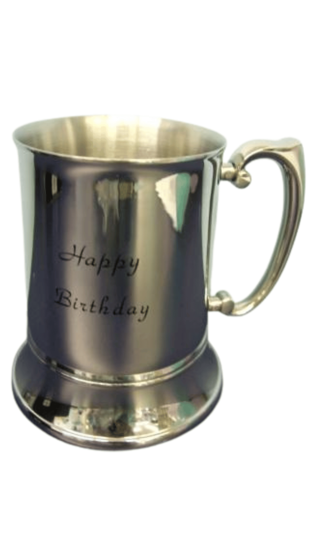 Stainless Steel Beer Stein Happy Birthday