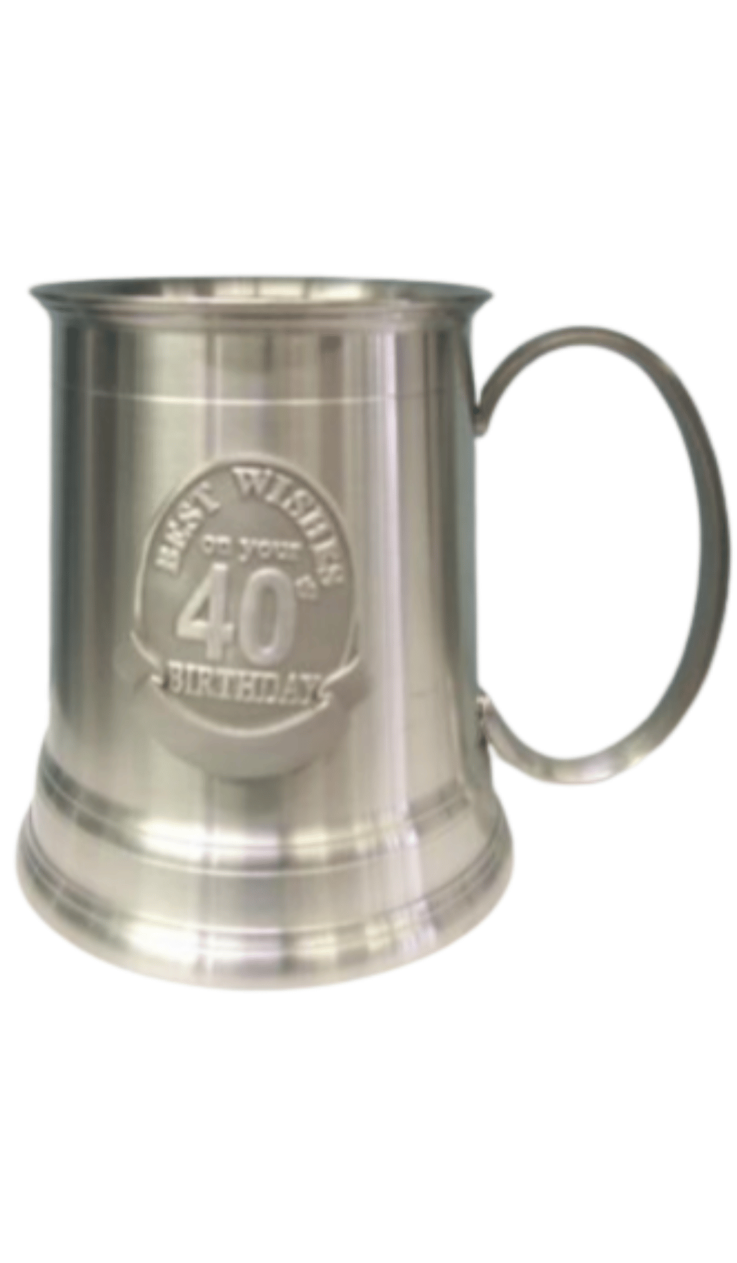 Beer Stein Pewter Happy 40th Birthday