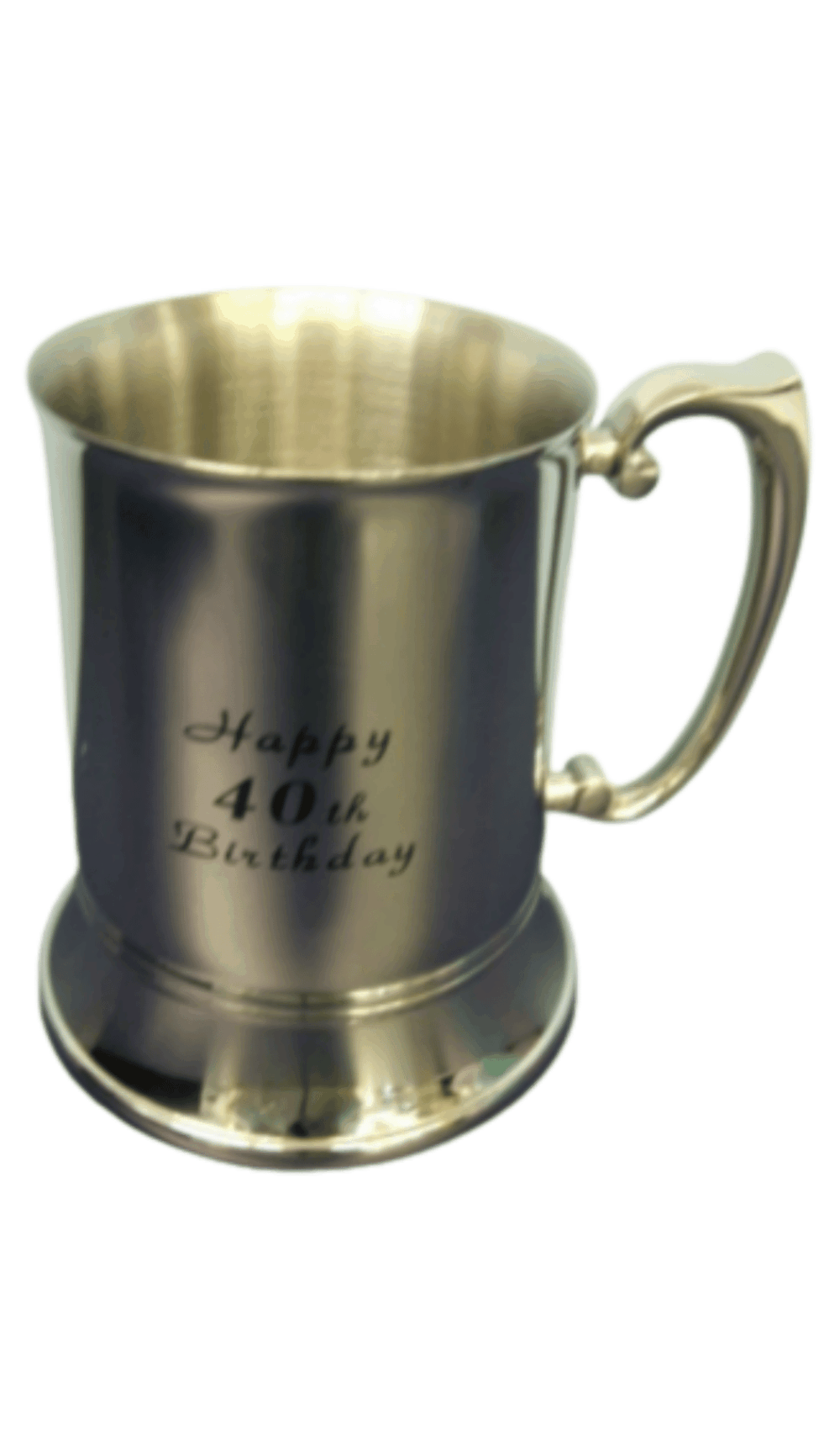 Stainless Steel Beer Stein Happy 40th Birthday
