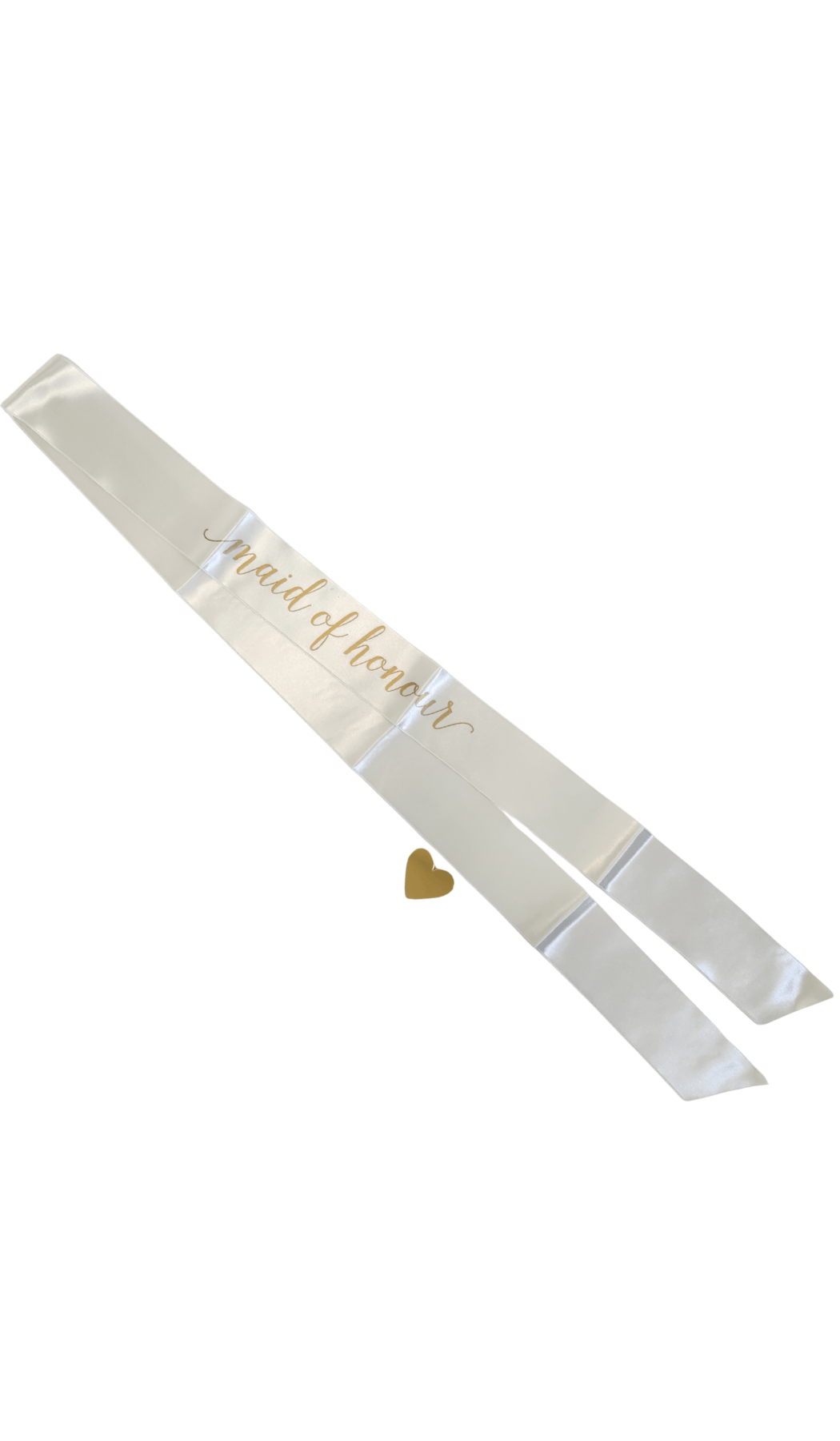 Hens Party Sash Ivory with Gold text Maid of Honour