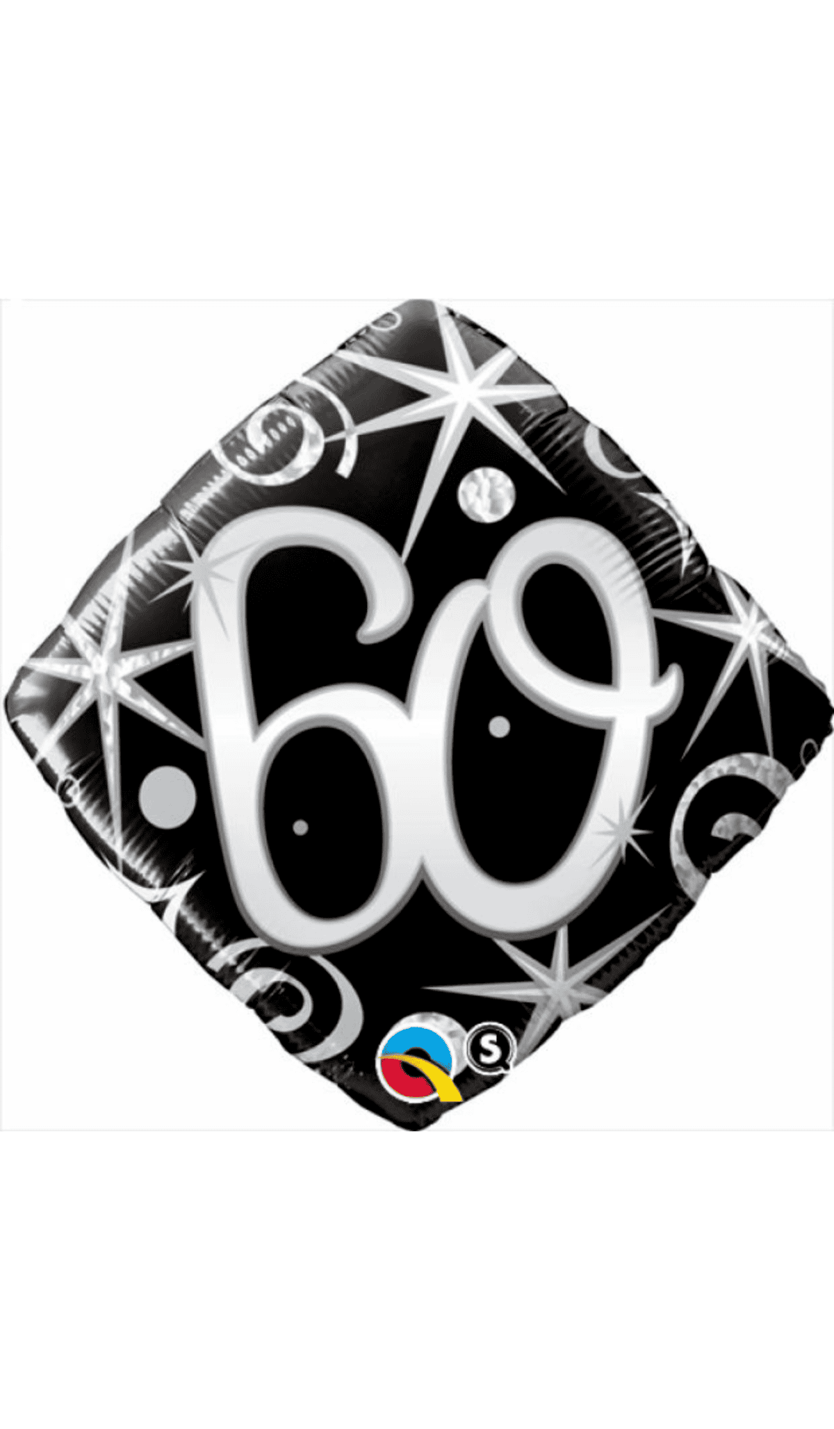 60th Black Diamond Foil Balloon