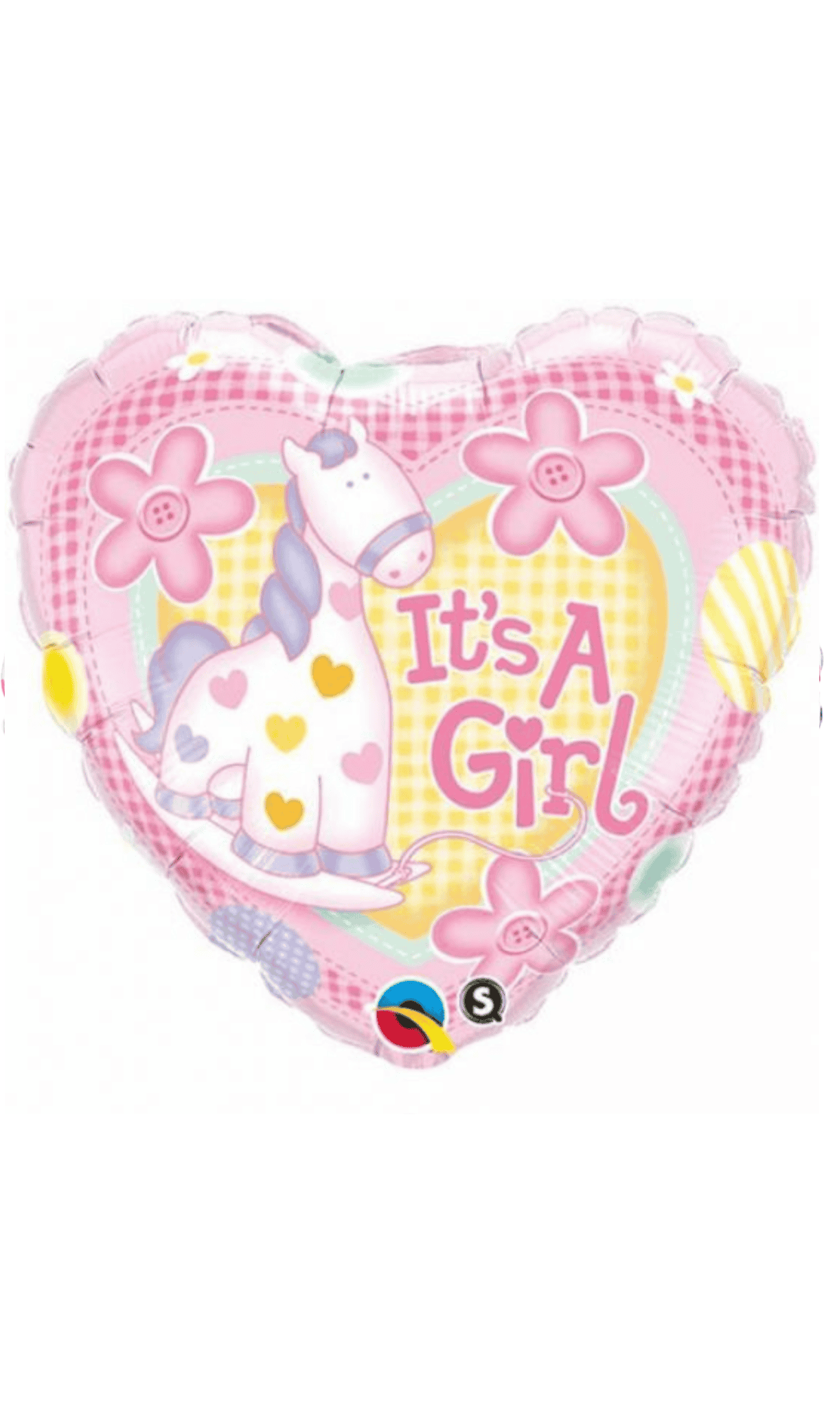 It's A Girl Pony Foil Balloon