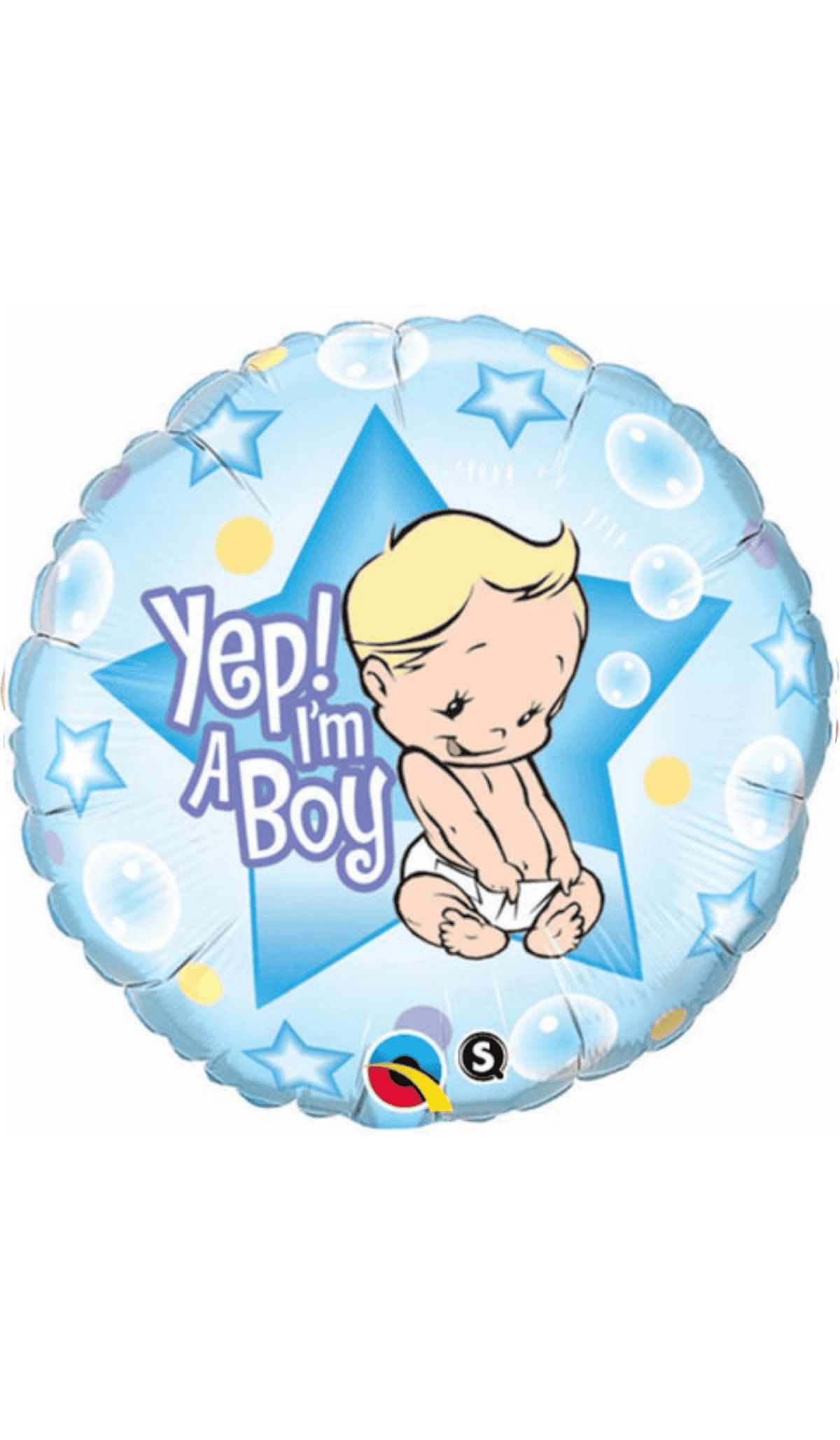 Yep I'm A Boy Foil Balloon