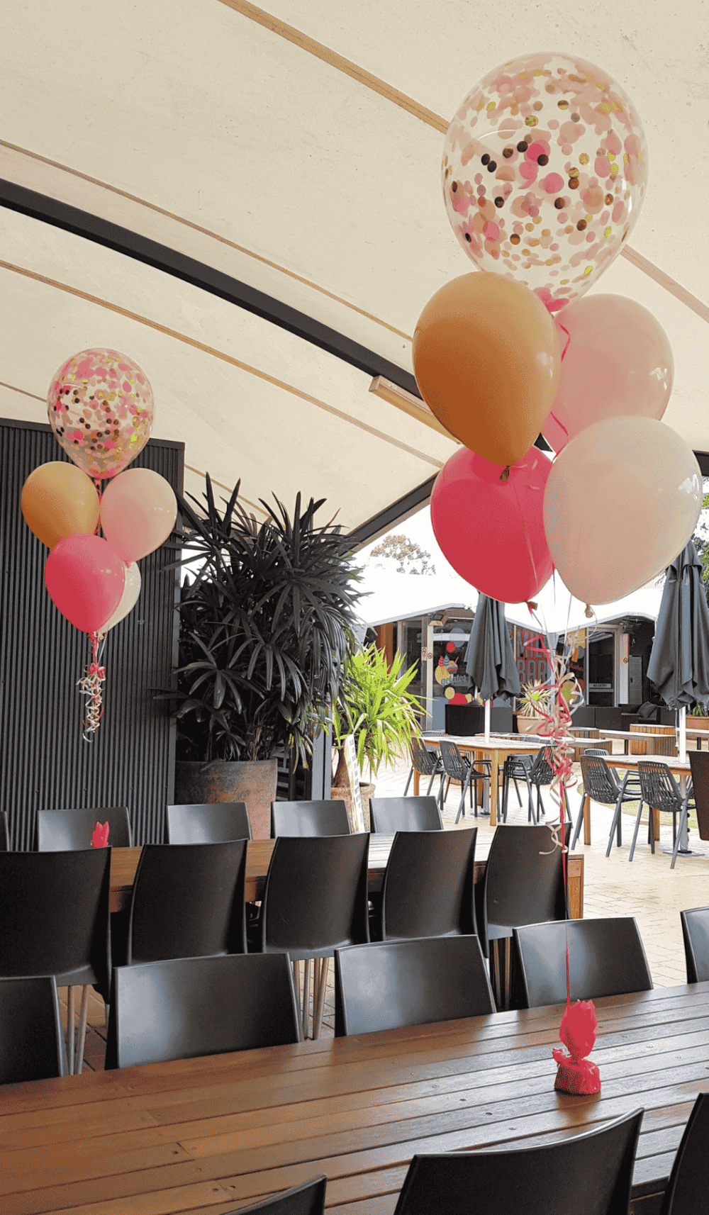 Helium Balloon Bouquet Confetti Filled 40cm Table Centrepiece