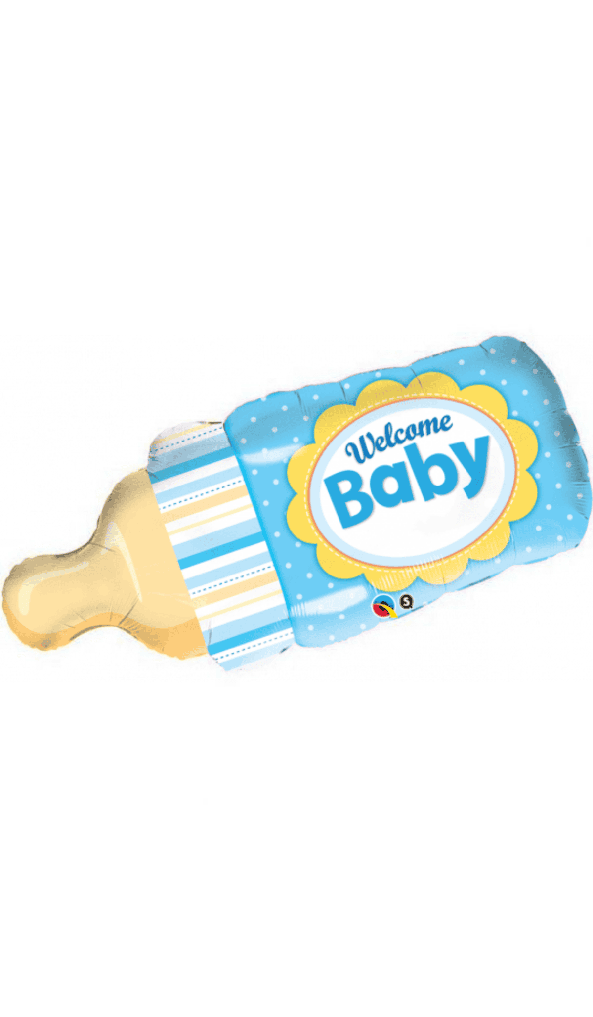 Welcome Baby Bottle Blue Foil Balloon
